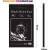 imageBlack Sketch Drawing Paper Pad 55x85 inches 60 Sheets 92LB150gsm Heavyweight DoubleSided Hard Cover Spiral Bound for Colored Pencil Oil Pastel Charcoal Graphite Gel Pen Ink Chalk