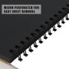 imageBlack Sketch Pad 55 x 85 inches 30 Sheets 92lb150gsm Heavyweight Drawing Paper with Hard Cover ampamp Spiral Bound Perfect for Colored Pencil Oil Pastel Graphite Gel Pen Ink Charcoal Chalk1 pack
