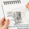 imageSmall Sketchbook 55quot x 85quot  2 Pack Top Spiral Mini Sketch Pad Small Sketch Book Hard Cover 100 Sheets Each 68lb100gsm  Mini Drawing Paper for Kids Portable Drawing Pad for Beginners ampamp ArtistsBlue