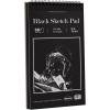 imageBlack Sketch Drawing Paper Pad 55x85 inches 60 Sheets 92LB150gsm Heavyweight DoubleSided Hard Cover Spiral Bound for Colored Pencil Oil Pastel Charcoal Graphite Gel Pen Ink Chalk