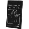 imageBlack Sketch Pad 55 x 85 inches 30 Sheets 92lb150gsm Heavyweight Drawing Paper with Hard Cover ampamp Spiral Bound Perfect for Colored Pencil Oil Pastel Graphite Gel Pen Ink Charcoal Chalk1 pack
