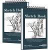imageSmall Sketchbook 55quot x 85quot  2 Pack Top Spiral Mini Sketch Pad Small Sketch Book Hard Cover 100 Sheets Each 68lb100gsm  Mini Drawing Paper for Kids Portable Drawing Pad for Beginners ampamp ArtistsBlue
