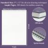 image8quot x 10quot Sketch Book 100 Sheets Hardcover Sketchbook 68 lb100gsm Drawing Paper for Adults Spiral Bound Sketch Pad Art Paper for Drawing and Painting for Art Supplies for College StudentsPurpIed