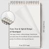 imageSketch Book 11 x 14 100 Sheets Top Spiral Sketchbook 68lb 100gsm Drawing Paper Pad Sketch Pads for Drawing for Adults Large SketchbookBrown