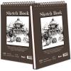 imageSketch Book 11 x 14 100 Sheets Top Spiral Sketchbook 68lb 100gsm Drawing Paper Pad Sketch Pads for Drawing for Adults Large SketchbookBrown
