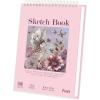 imageSketch Book 11 x 14 100 Sheets Top Spiral Sketchbook 68lb 100gsm Drawing Paper Pad Sketch Pads for Drawing for Adults Large SketchbookPink