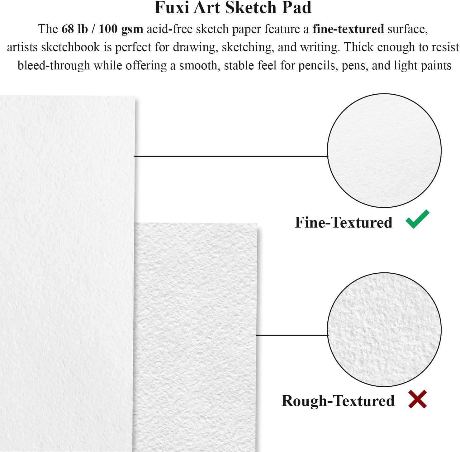 imageFuxi Art Supplies for Kids 912 Stocking Stuffers  Art Set with 60Sheet 73lb120gsm Sketch Book for Kids Ages 812 Jumbo Colored Pencils ampamp Crayons  Ideal Christmas Gifts for GrandkidsBrown