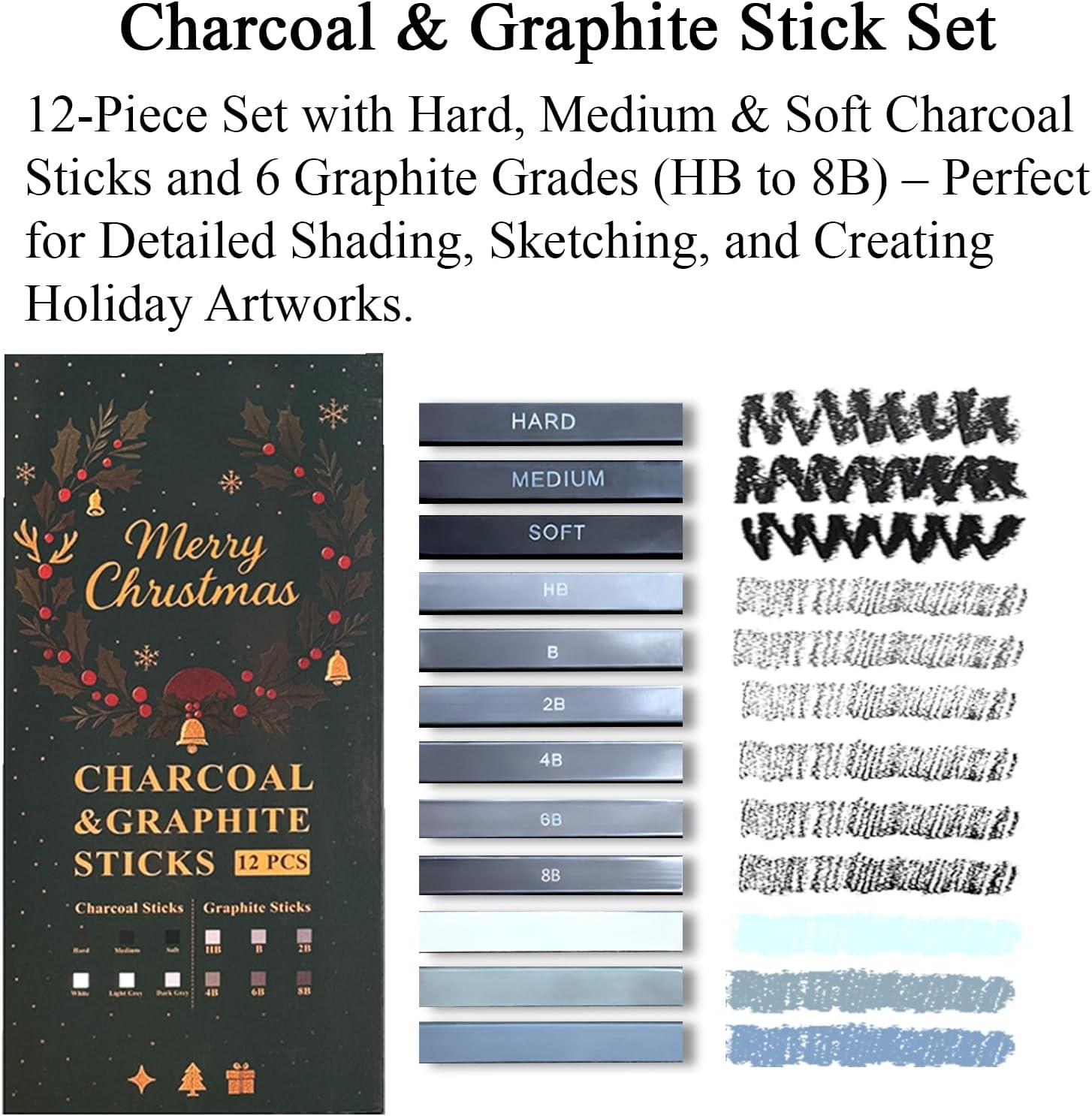 imageFuxi Art Supplies for Kids 912 Stocking Stuffers  Art Set with 60Sheet 73lb120gsm Sketch Book for Kids Ages 812 Jumbo Colored Pencils ampamp Crayons  Ideal Christmas Gifts for GrandkidsChristmas Green
