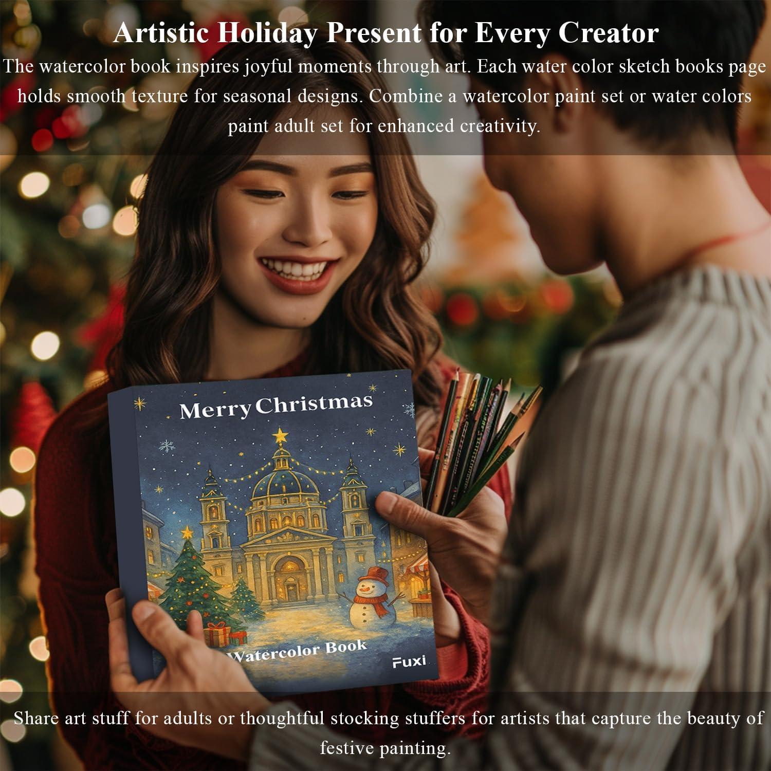 imageFuxi Art Supplies for Kids 912 Stocking Stuffers  Art Set with 60Sheet 73lb120gsm Sketch Book for Kids Ages 812 Jumbo Colored Pencils ampamp Crayons  Ideal Christmas Gifts for GrandkidsDark Blue