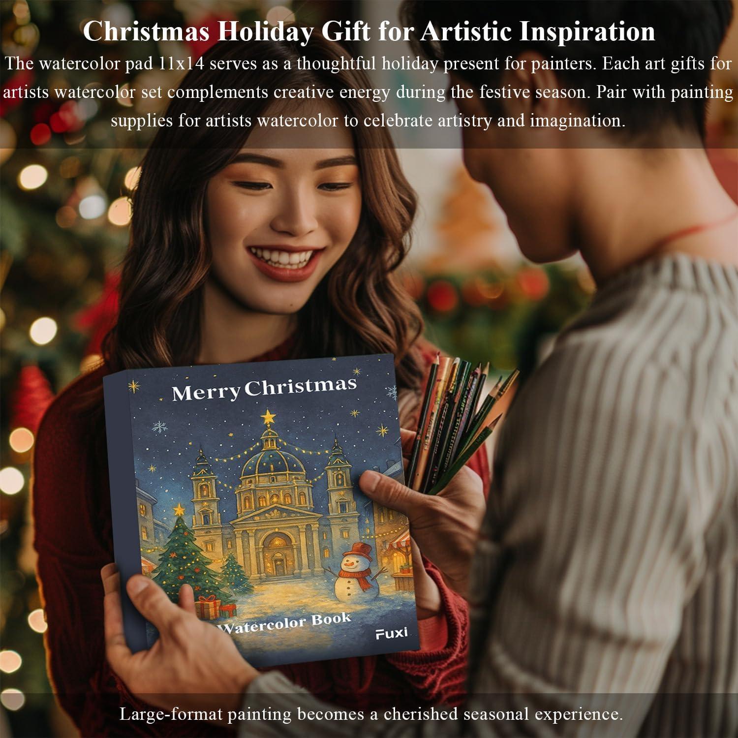 imageFuxi Art Supplies for Kids 912 Stocking Stuffers  Art Set with 60Sheet 73lb120gsm Sketch Book for Kids Ages 812 Jumbo Colored Pencils ampamp Crayons  Ideal Christmas Gifts for GrandkidsDark Blue