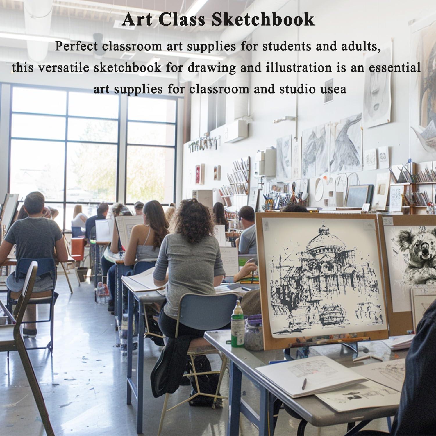 imageFuxi Art Supplies for Kids 912 Stocking Stuffers  Art Set with 60Sheet 73lb120gsm Sketch Book for Kids Ages 812 Jumbo Colored Pencils ampamp Crayons  Ideal Christmas Gifts for GrandkidsBrown