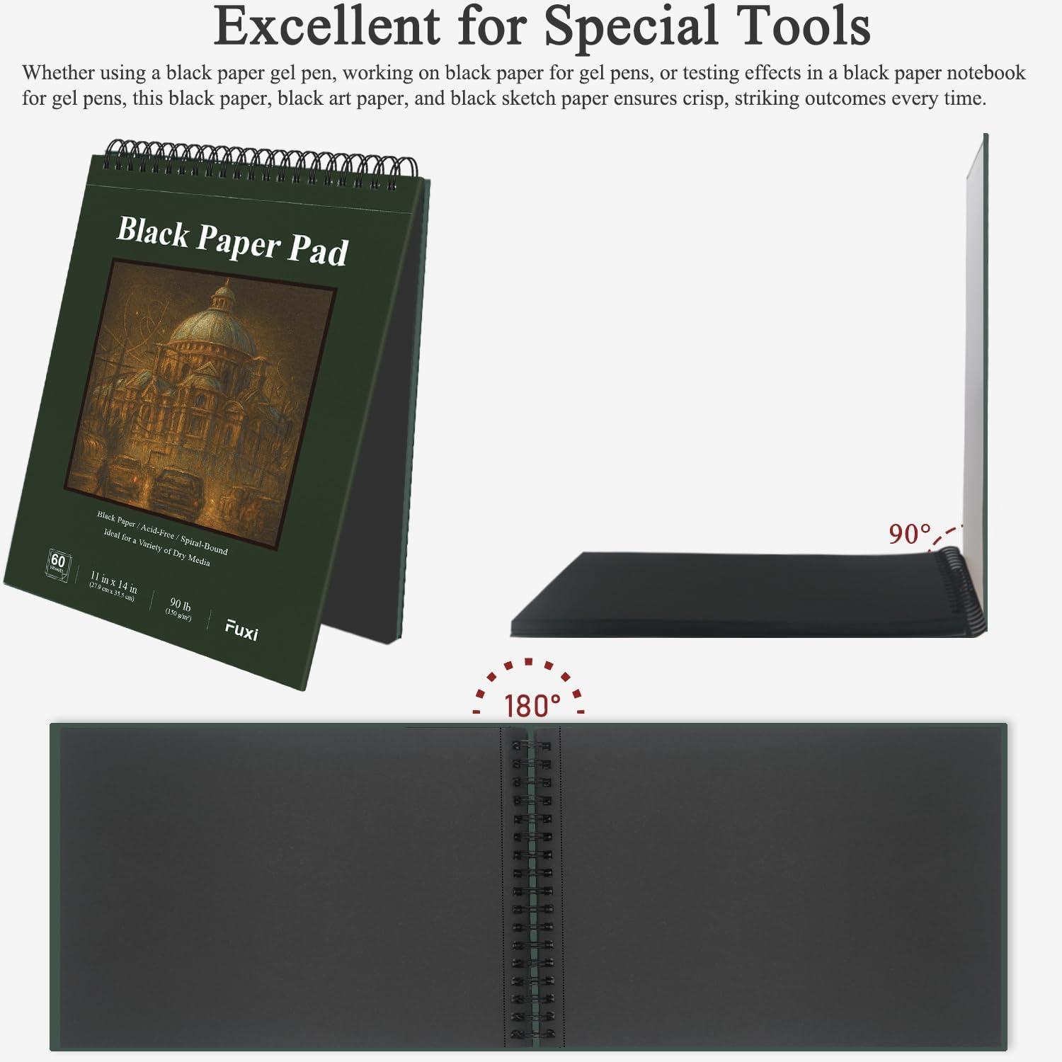 imageFuxi Art Supplies for Kids 912 Stocking Stuffers  Art Set with 60Sheet 73lb120gsm Sketch Book for Kids Ages 812 Jumbo Colored Pencils ampamp Crayons  Ideal Christmas Gifts for GrandkidsObsidian  Moss