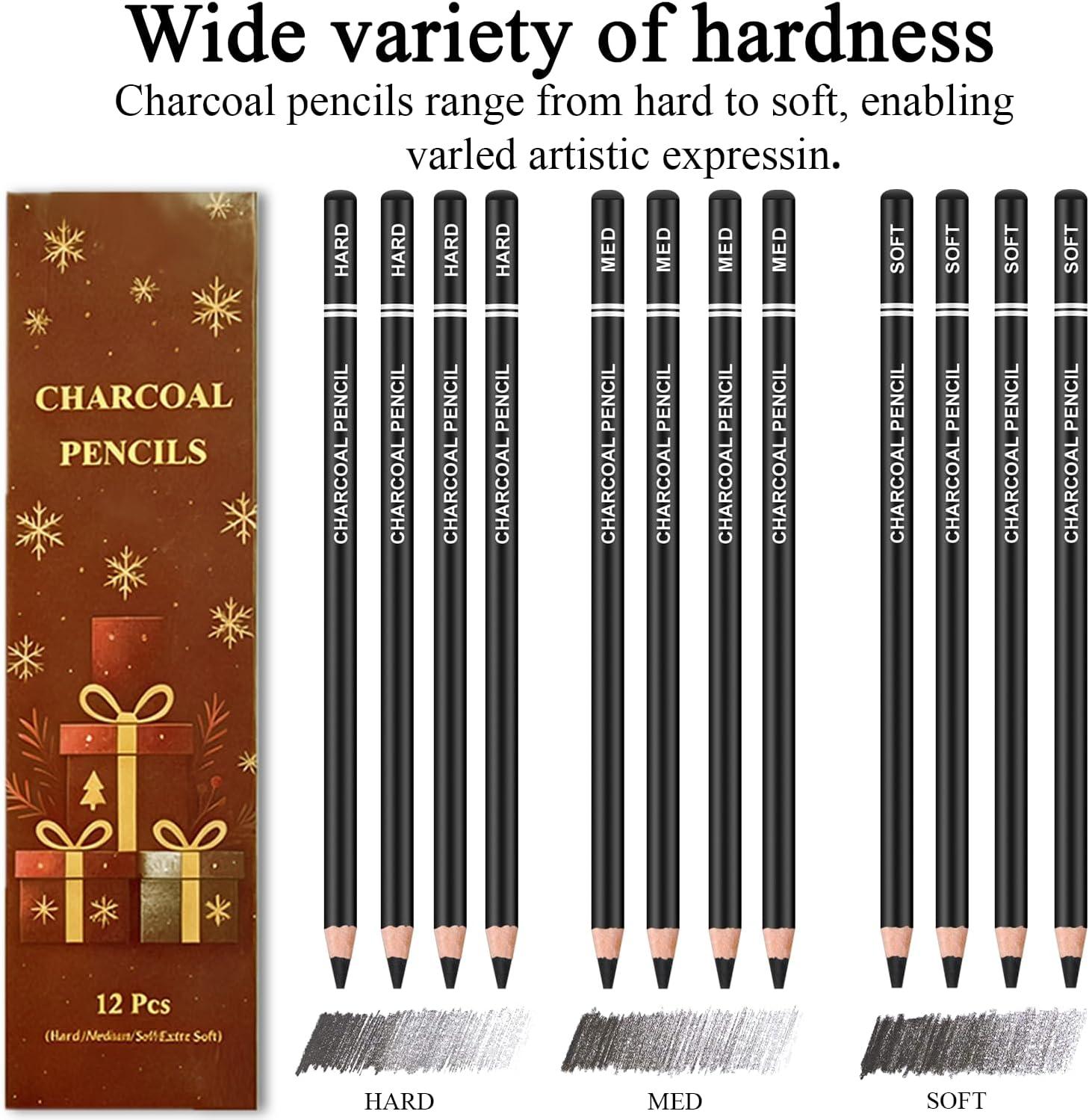 imageFuxi Art Supplies for Kids 912 Stocking Stuffers  Art Set with 60Sheet 73lb120gsm Sketch Book for Kids Ages 812 Jumbo Colored Pencils ampamp Crayons  Ideal Christmas Gifts for GrandkidsChristmas Red