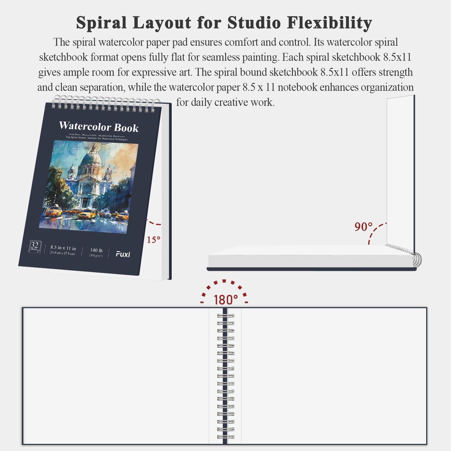 imageFuxi Art Supplies for Kids 912 Stocking Stuffers  Art Set with 60Sheet 73lb120gsm Sketch Book for Kids Ages 812 Jumbo Colored Pencils ampamp Crayons  Ideal Christmas Gifts for GrandkidsDark Blue