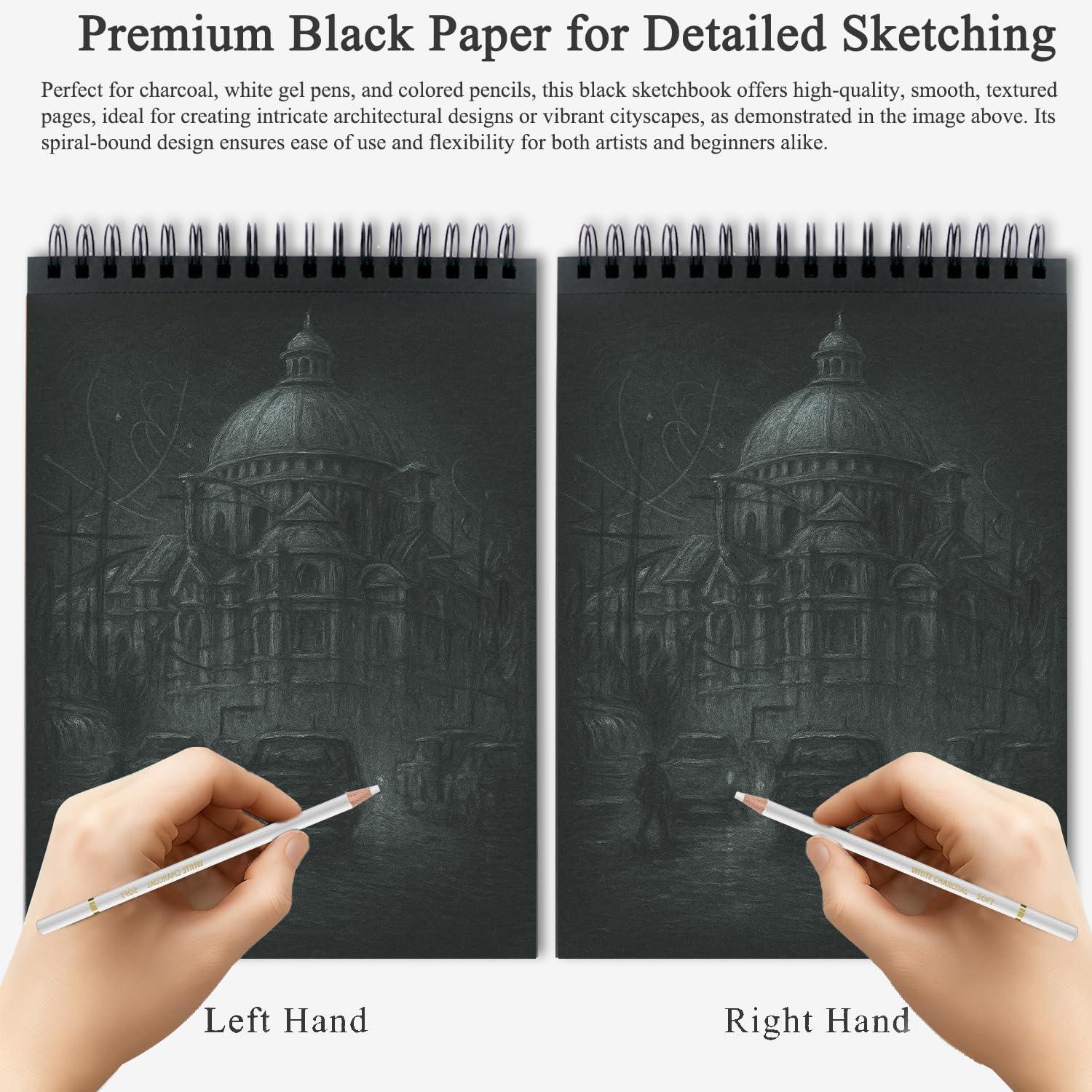 imageFuxi Art Supplies for Kids 912 Stocking Stuffers  Art Set with 60Sheet 73lb120gsm Sketch Book for Kids Ages 812 Jumbo Colored Pencils ampamp Crayons  Ideal Christmas Gifts for GrandkidsObsidian  Moss