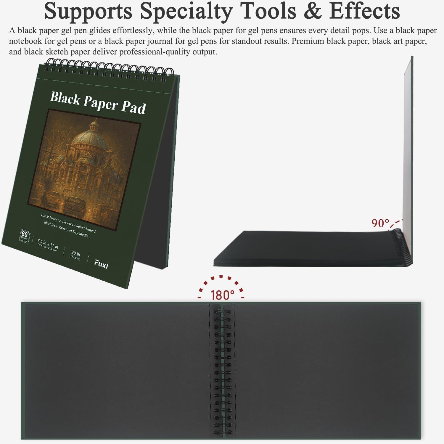 imageFuxi Art Supplies for Kids 912 Stocking Stuffers  Art Set with 60Sheet 73lb120gsm Sketch Book for Kids Ages 812 Jumbo Colored Pencils ampamp Crayons  Ideal Christmas Gifts for GrandkidsObsidian  Moss