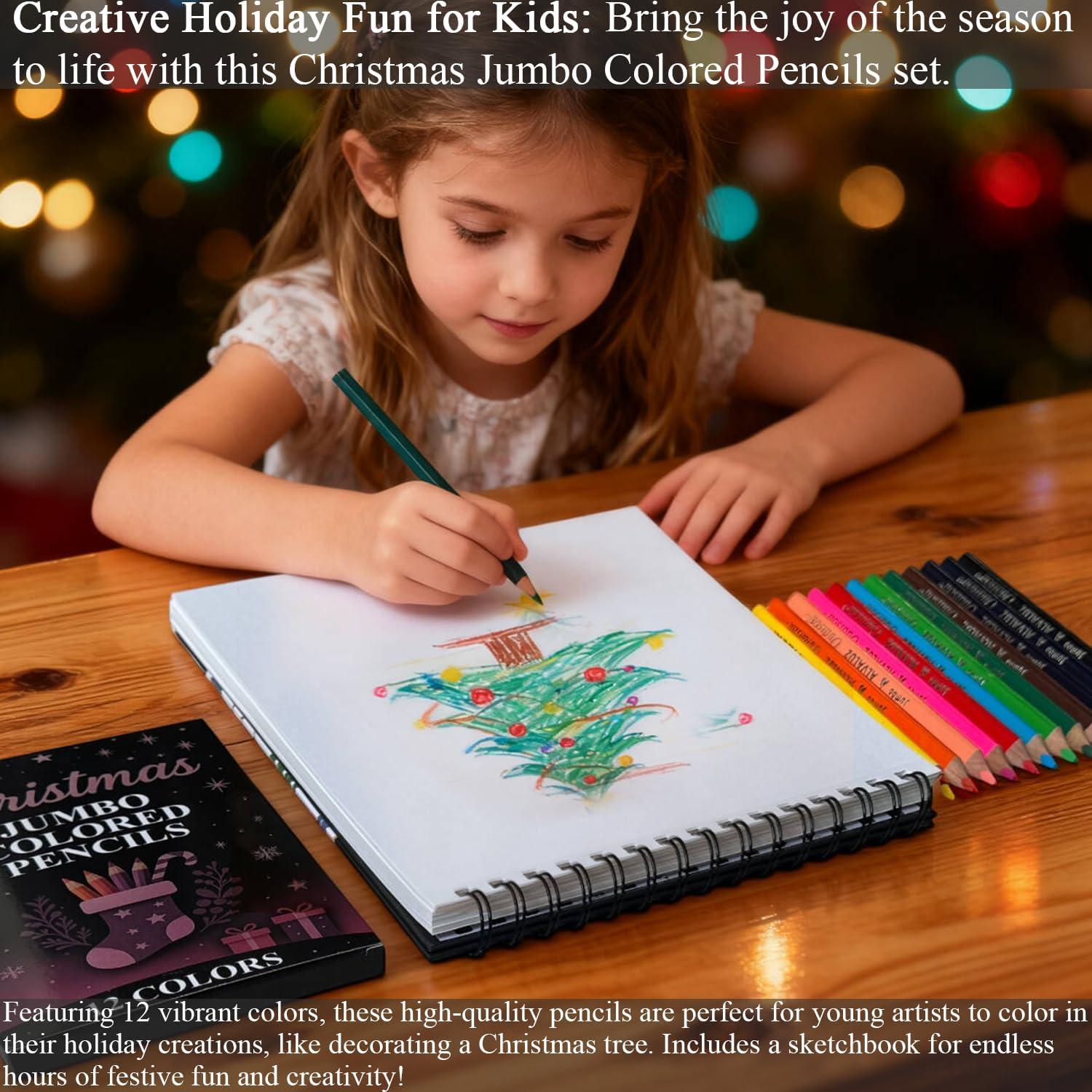 imageFuxi Art Supplies for Kids 912 Stocking Stuffers  Art Set with 60Sheet 73lb120gsm Sketch Book for Kids Ages 812 Jumbo Colored Pencils ampamp Crayons  Ideal Christmas Gifts for GrandkidsSatind Black