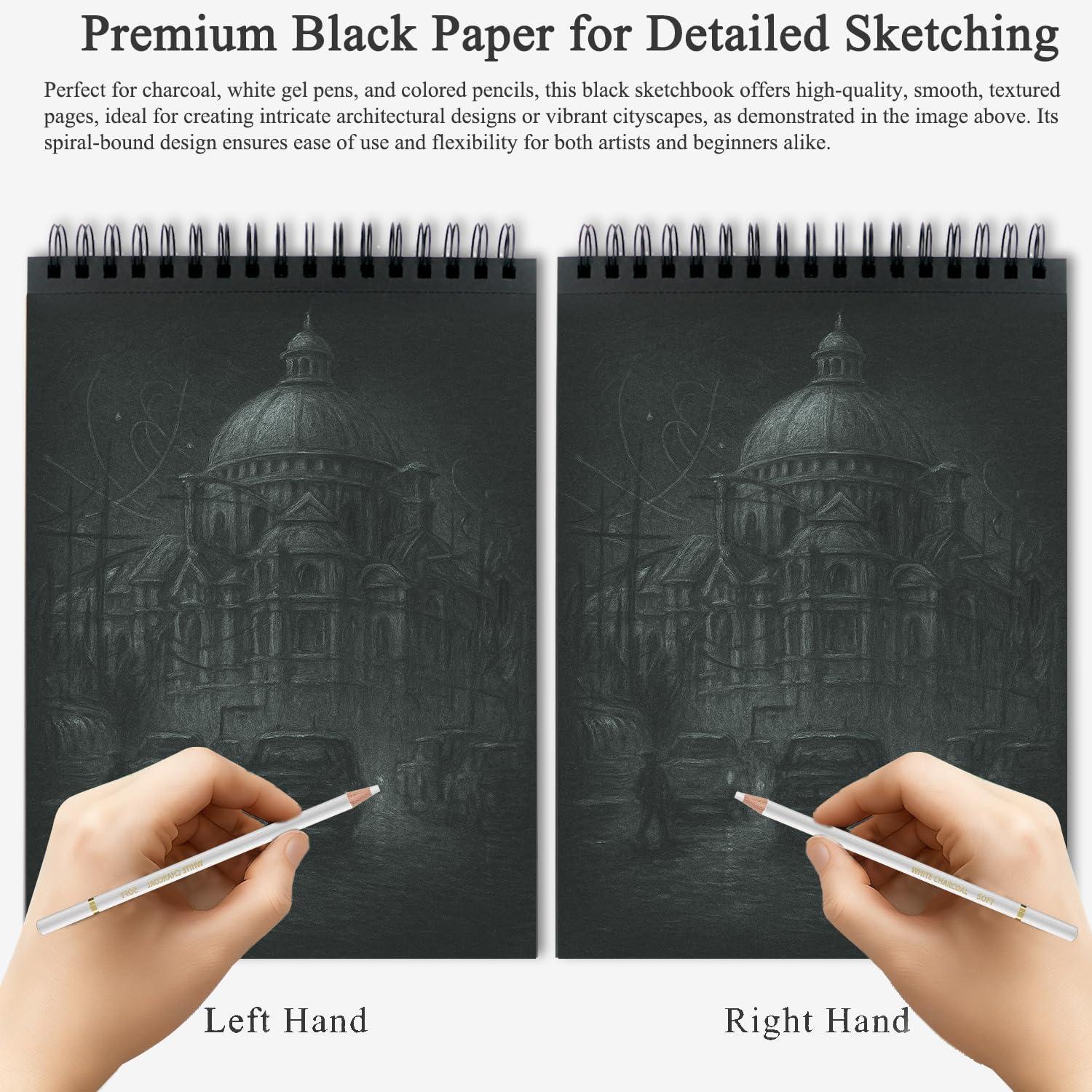 imageFuxi Art Supplies for Kids 912 Stocking Stuffers  Art Set with 60Sheet 73lb120gsm Sketch Book for Kids Ages 812 Jumbo Colored Pencils ampamp Crayons  Ideal Christmas Gifts for GrandkidsObsidian  Moss