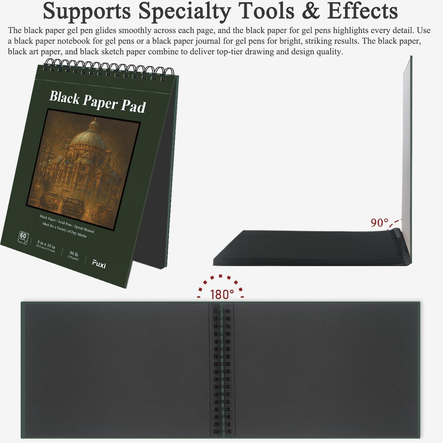 imageFuxi Art Supplies for Kids 912 Stocking Stuffers  Art Set with 60Sheet 73lb120gsm Sketch Book for Kids Ages 812 Jumbo Colored Pencils ampamp Crayons  Ideal Christmas Gifts for GrandkidsObsidian  Moss