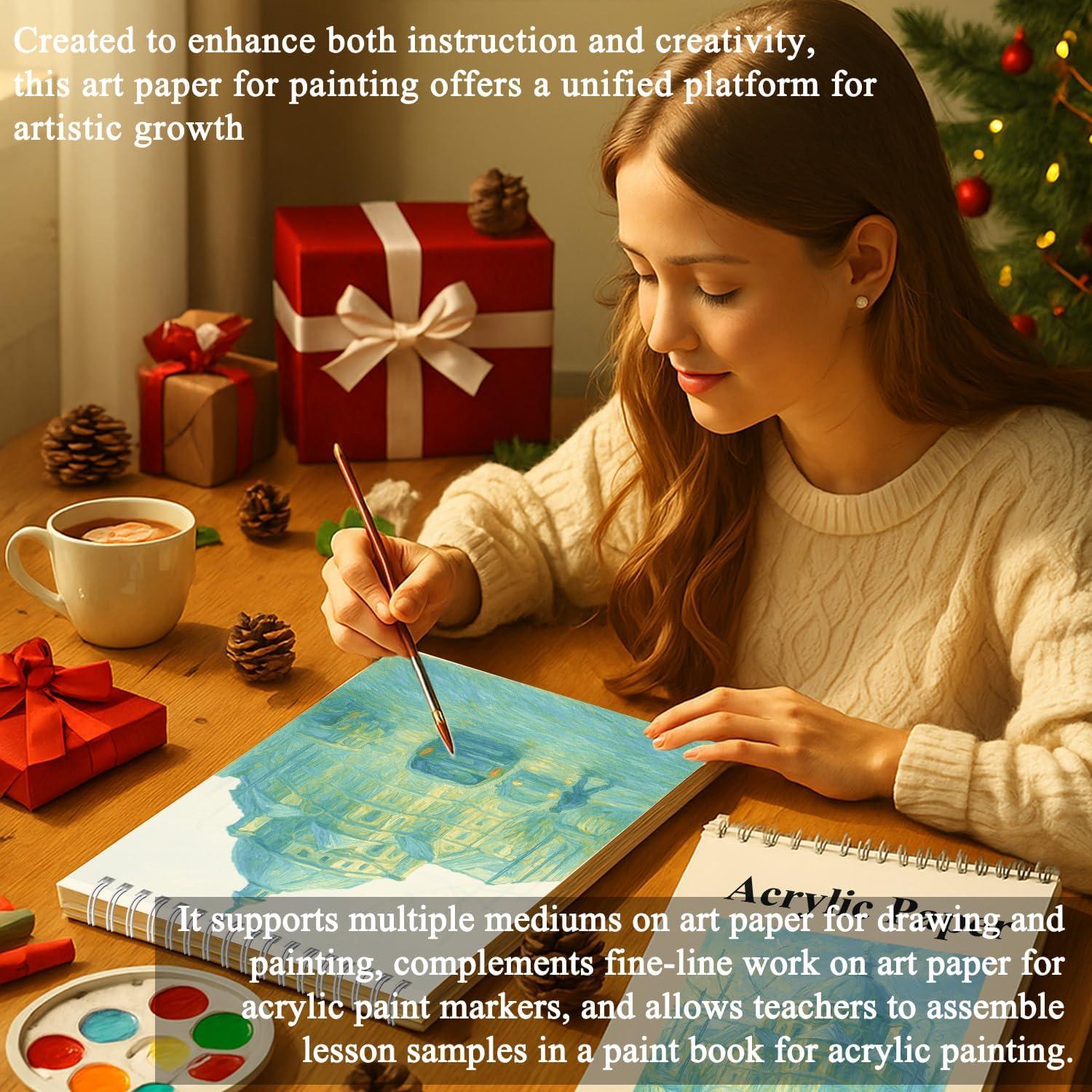 imageFuxi Art Supplies for Kids 912 Stocking Stuffers  Art Set with 60Sheet 73lb120gsm Sketch Book for Kids Ages 812 Jumbo Colored Pencils ampamp Crayons  Ideal Christmas Gifts for GrandkidsWhite